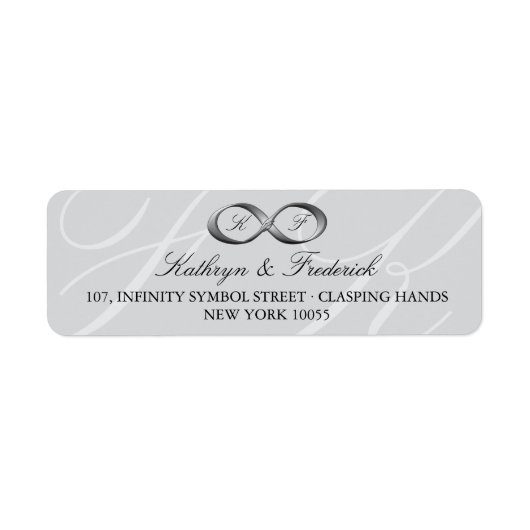 Klassische Silver Infinity Hand Clasp Hochzeitadre (Vorne)