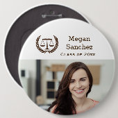 Klassische Skalen des Gerechtigkeits-juristische Button (Vorne & Hinten)