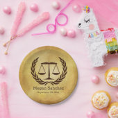 Klassische Skalen des Gerechtigkeits-juristische Pappteller (Party)