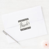 Klassische Skriptdank Geometric Griechischer Schlü Quadratischer Aufkleber (Umschlag)