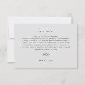 Klassische Skriptkalligrafie Elegant Danke Karte (Rückseite)