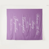 Klassische Skriptnamen Fotobooth Hochzeitsvorhang Wandteppich (Vorderseite (Horizontal))