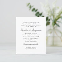 Klassische Skriptsprache Elegant Wedding Einladung