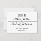 Klassische Skripttypkarte Save the Date (Vorderseite)