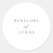 Klassische Skriptweiße Umschlag Aufkleber (Vorderseite)