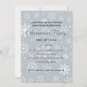 Klassische Snowflake Weihnachtsfeier Party Einladu Einladung (Vorderseite)