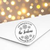 Klassische Snowflake Weihnachtsfeiertage Rücksende Gummistempel