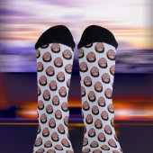 Klassische Socken mit weißer Crew im Foto nach Maß