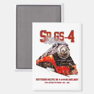 Klassische Southern Pacific GS-4-Dampflokomotive Magnet