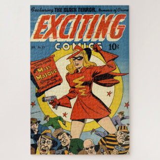 Klassische spannende Comicen mit Miss Masque Puzzle