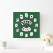 Klassische Spielkarte Quadratische Wanduhr (Zuhause)