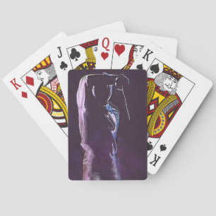 Klassische Spielkarten der Silhouette zum Zählen