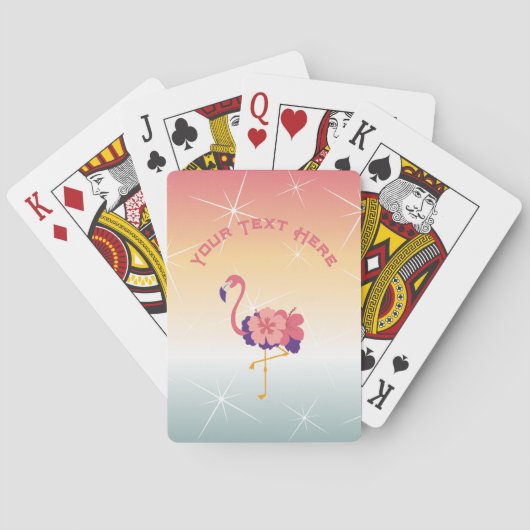 Klassische Spielkarten Flamingo Sunset Party Game (Rückseite)
