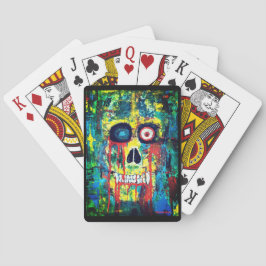 Klassische Spielkarten mit Art Skull
