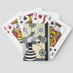 Klassische Spielkarten mit Art "Striped Vase"