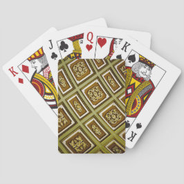 Klassische Spielkarten mit grüner und brauner Arch