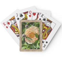 Klassische Spielkarten mit Pfirsichpferde