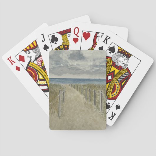 Klassische Spielkarten mit Strand-Thema (Rückseite)