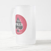 Klassische Spielkarten Poker Raum Mattglas Bierglas (Vorderseite Links)