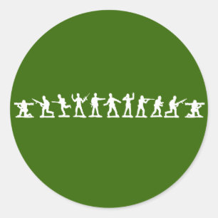 Klassische Spielzeugsoldaten Runder Aufkleber
