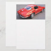 Klassische Split Window Red Corvette Briefpapier (Vorne/Hinten)