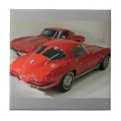 Klassische Split Window Red Corvette Fliese (Vorderseite)