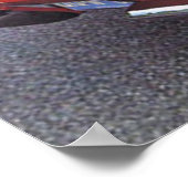 Klassische Split Window Red Corvette Poster (Ecke)