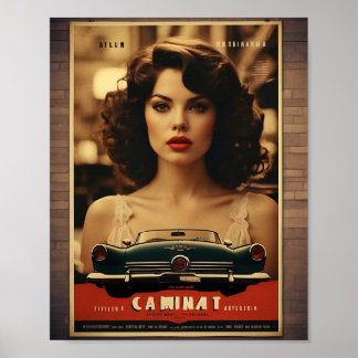 Klassische Spulen: Vintage-Kino-Eleganz Poster
