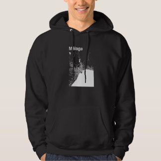Klassische Stadtplan-Grafik von Málaga Spanien Hoodie