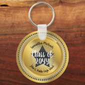 Klassische Star-Gold-Klasse 2023 Abschluss Schlüsselanhänger (Vorderseite)