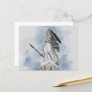 Klassische Statue Athena Postcard - Mythologie Postkarte