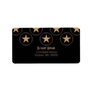 Klassische Sterne-Adressetiketten Adressaufkleber