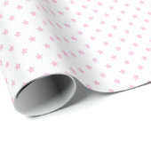 Klassische Sterne Hellrosa - Weiß Geschenkpapier (Rolleneckpunkt)