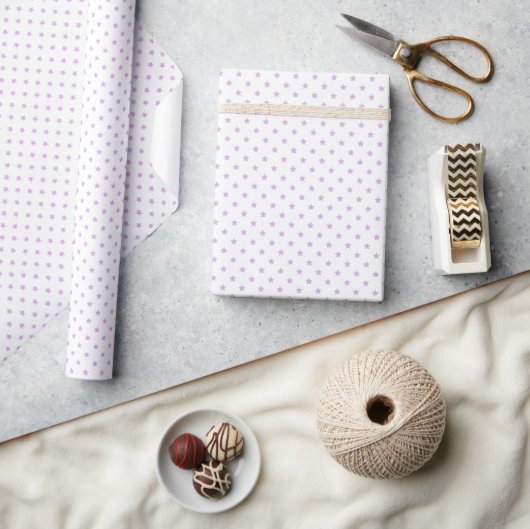Klassische Sterne Soft Lavendel - Weiß Geschenkpapier (Kunsthandwerk)