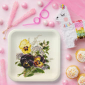 Klassische Stiefmütterchen Pappteller (Party)