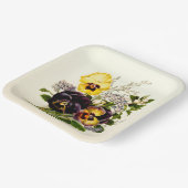 Klassische Stiefmütterchen Pappteller (Gewinkelt)