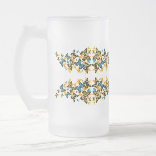 Klassische Stile Butterflies Mattglas Bierglas (Links)