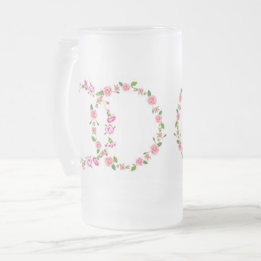 Klassische Stile Florals Mattglas Bierglas (Vorderseite Links)