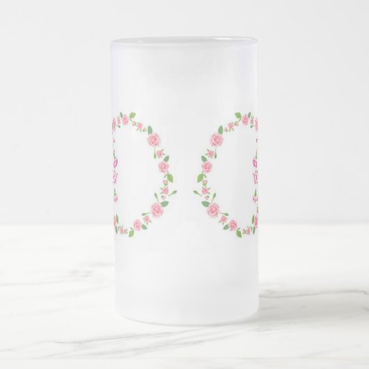 Klassische Stile Florals Mattglas Bierglas (Mittel)