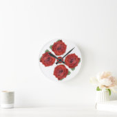 Klassische Stile Florals Runde Wanduhr (Zuhause)
