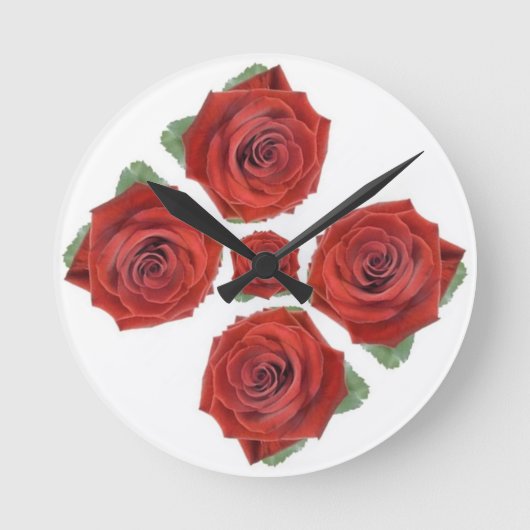 Klassische Stile Florals Runde Wanduhr (Vorderseite)