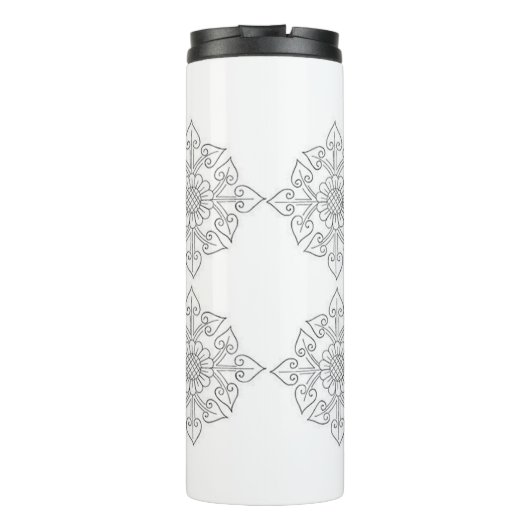 Klassische Stile Florals Thermosbecher (Rückseite)