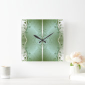 Klassische Stile Scrollwork-Wall-Uhr Quadratische Wanduhr (Zuhause)
