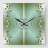 Klassische Stile Scrollwork-Wall-Uhr Quadratische Wanduhr (Vorderseite)