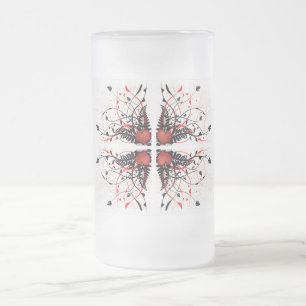 Klassische Stilrichtungen - Herz Mattglas Bierglas