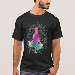 Klassische Stimmung Lotusblume Mandala Yoga Medita T-Shirt