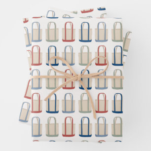 Klassische Strandtasche Beach New England Geschenkpapier Set