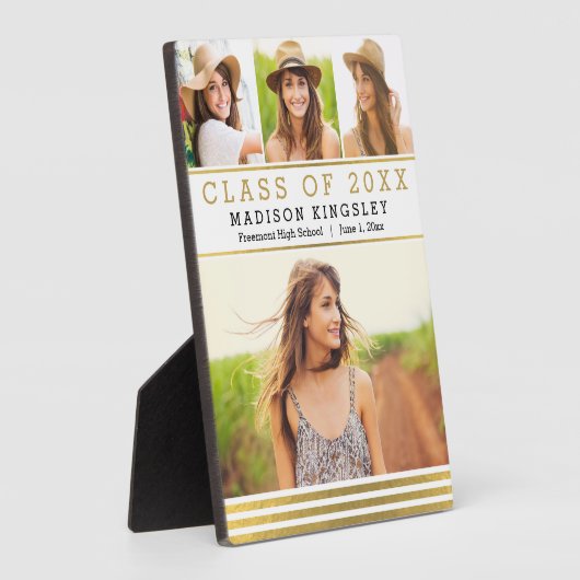 Klassische Streifen Abschluss Plaque Fotoplatte (Seite)