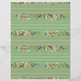 klassische Streifen, Blume und Blattpapier