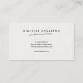 Klassische Streifen grau Visitenkarte (Rückseite)